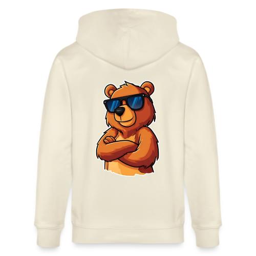 Cool Bear Sunglasses Cartoon Design - Stanley/Stella Cultivator Organic Zip Hoodie