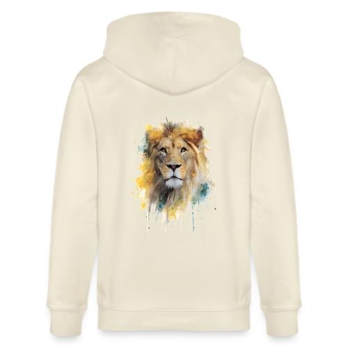 Watercolor Lion Portrait - Stanley/Stella Cultivator Organic Zip Hoodie