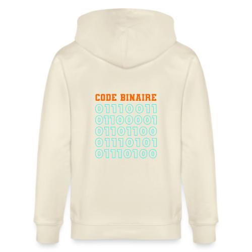 Hi in binary code - Stanley/Stella Cultivator Organic Zip Hoodie