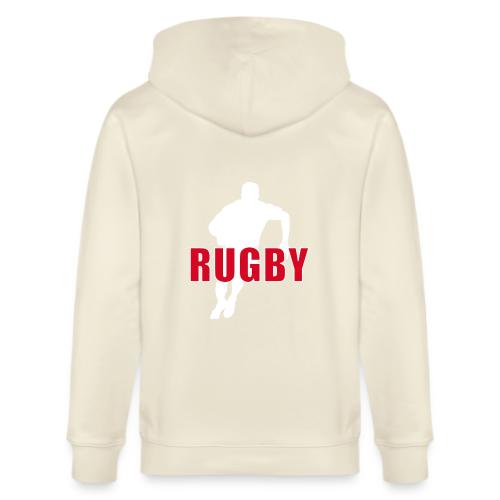 Bold Rugby Action Silhouette - Stanley/Stella Cultivator Organic Zip Hoodie