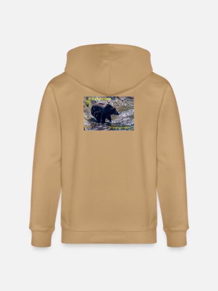Choose The Bear - Stanley/Stella Cultivator Organic Zip Hoodie - natural raw