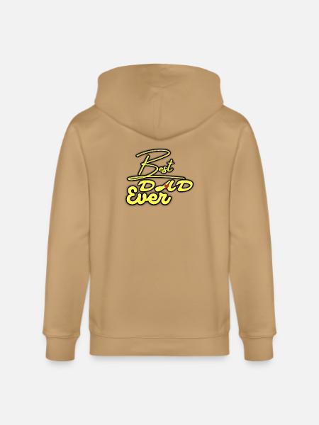 Best Dad Ever Neon Script - Stanley/Stella Cultivator Organic Zip Hoodie -
