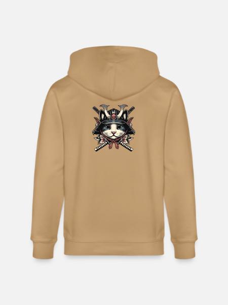 Wise Samurai Cat - Stanley/Stella Cultivator Organic Zip Hoodie -