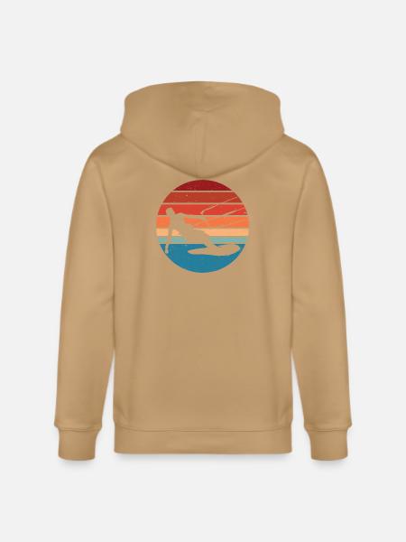 Sunset Kite Surf Silhouette - Stanley/Stella Cultivator Organic Zip Hoodie -