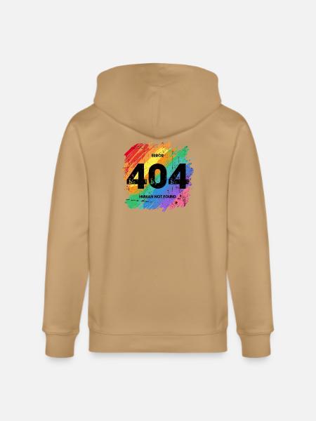Rainbow 404 Error Tee - Stanley/Stella Cultivator Organic Zip Hoodie -