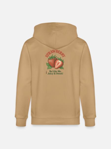 Sweet Like Strawberry - Stanley/Stella Cultivator Organic Zip Hoodie - 