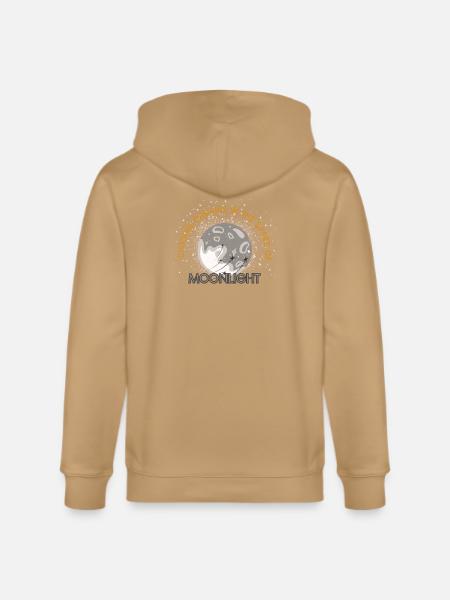 Celestial Moonlight Dream Illustration - Stanley/Stella Cultivator Organic Zip Hoodie -