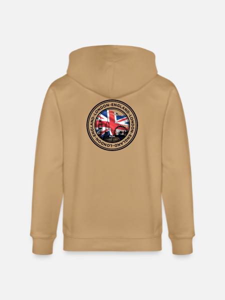Union Jack London Skyline - Stanley/Stella Cultivator Organic Zip Hoodie -
