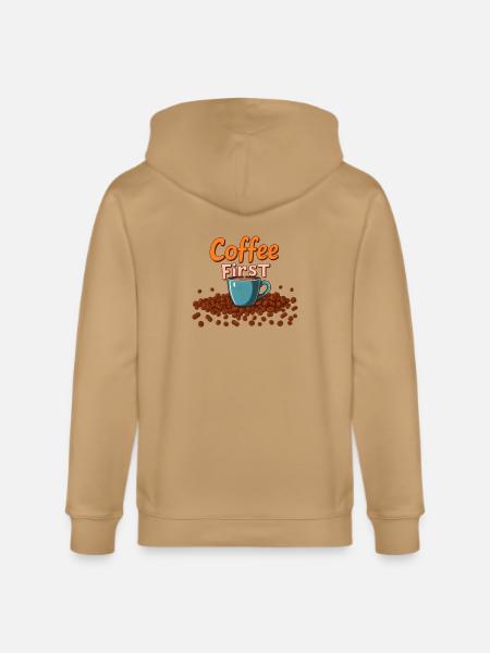 Coffee First Cup Splash - Stanley/Stella Cultivator Organic Zip Hoodie -