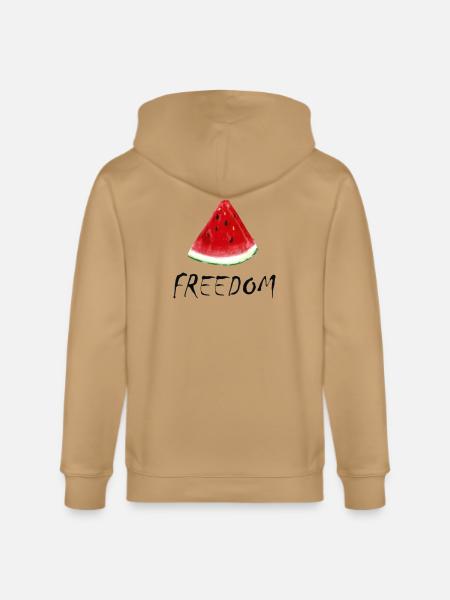 Freedom Watermelon Slice Illustration - Stanley/Stella Cultivator Organic Zip Hoodie -
