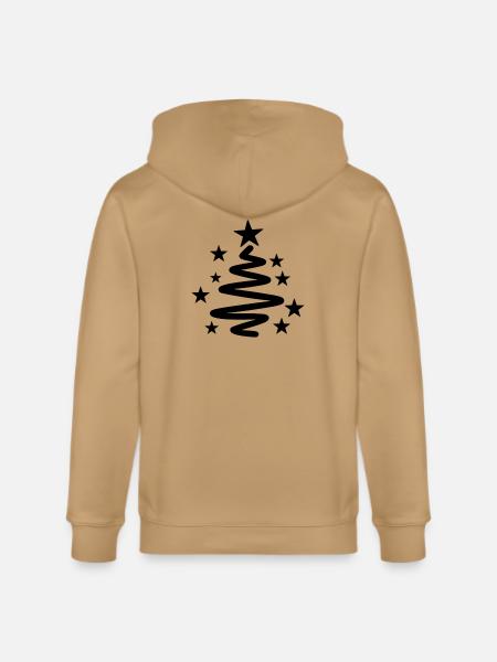 Spiral Star Christmas Tree - Stanley/Stella Cultivator Organic Zip Hoodie -