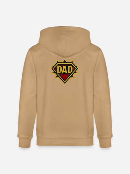 Dad Shield Badge - Stanley/Stella Cultivator Organic Zip Hoodie -