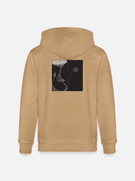 champagne face silhouette - Stanley/Stella Cultivator Organic Zip Hoodie -