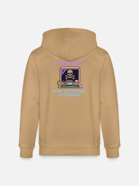 Neon Retro Skull Computer - Stanley/Stella Cultivator Organic Zip Hoodie -