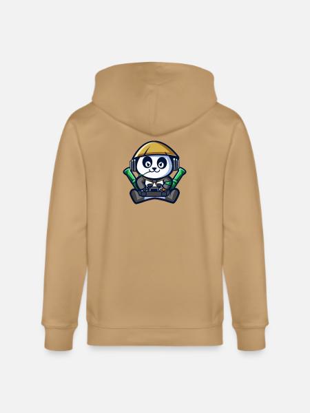 Panda Astronaut Gamer - Stanley/Stella Cultivator Organic Zip Hoodie -
