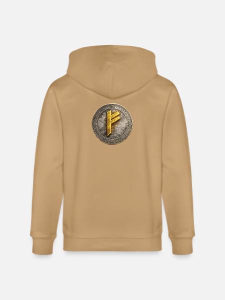 Rune Coin of Dawn - Stanley/Stella Cultivator Organic Zip Hoodie -