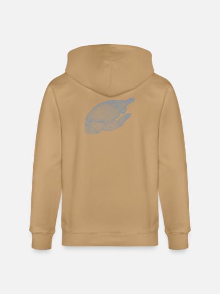 Geometric Hand Silhouette with Fractals - Stanley/Stella Cultivator Organic Zip Hoodie -