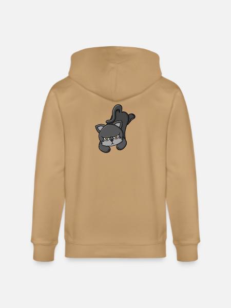 Grouchy Grey Cat - Stanley/Stella Cultivator Organic Zip Hoodie -