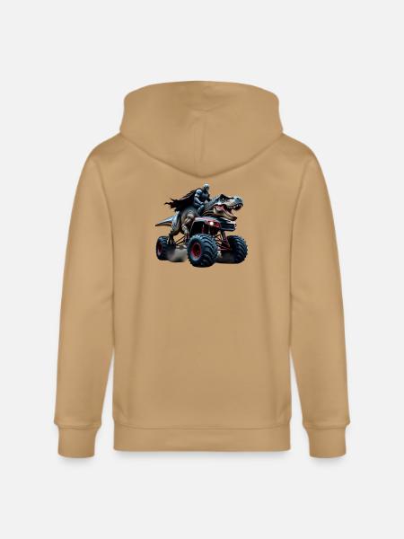 Prehistoric Power Rider - Stanley/Stella Cultivator Organic Zip Hoodie -