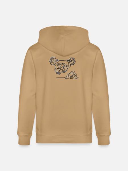 Brain Gains Lifting Weights - Stanley/Stella Cultivator Organic Zip Hoodie -