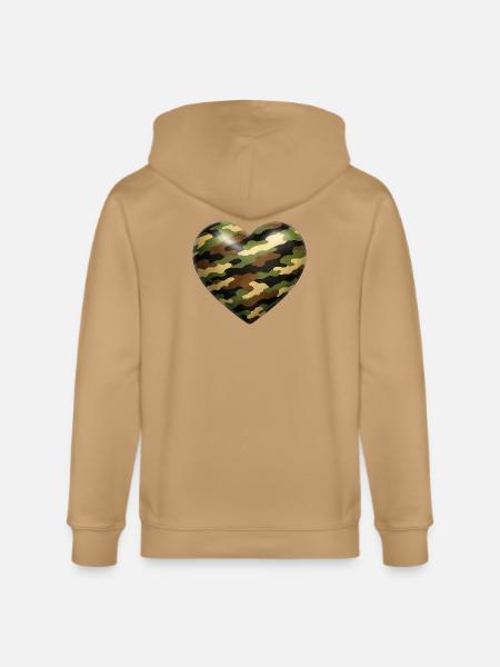 Camo Heart - Stanley/Stella Cultivator Organic Zip Hoodie -