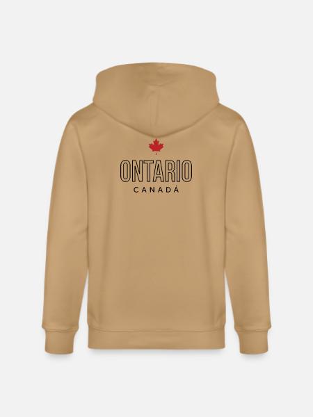 Maple Leaf Emblem on Bold Text - Stanley/Stella Cultivator Organic Zip Hoodie -