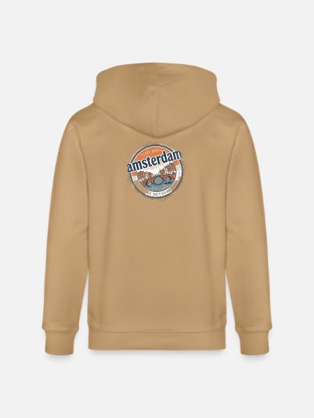 Amsterdam Bridge City Seal - Stanley/Stella Cultivator Organic Zip Hoodie -