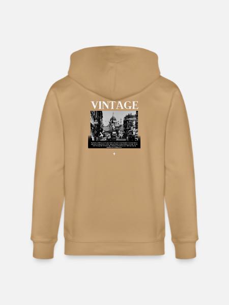Timeless Mono Streetscape - Stanley/Stella Cultivator Organic Zip Hoodie - 