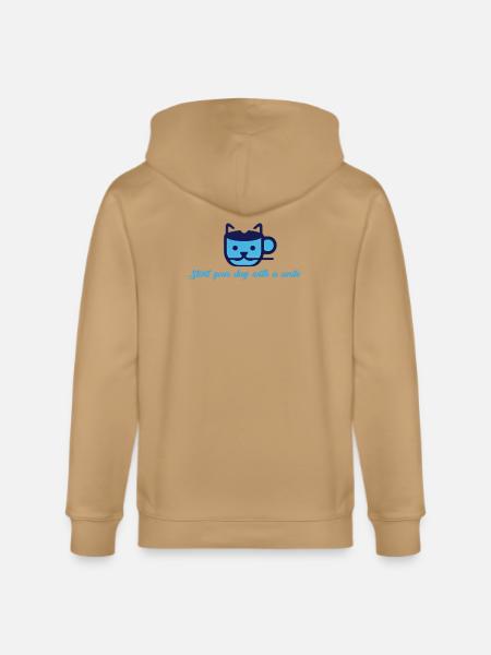 Blue Cat Morning Smile - Stanley/Stella Cultivator Organic Zip Hoodie -