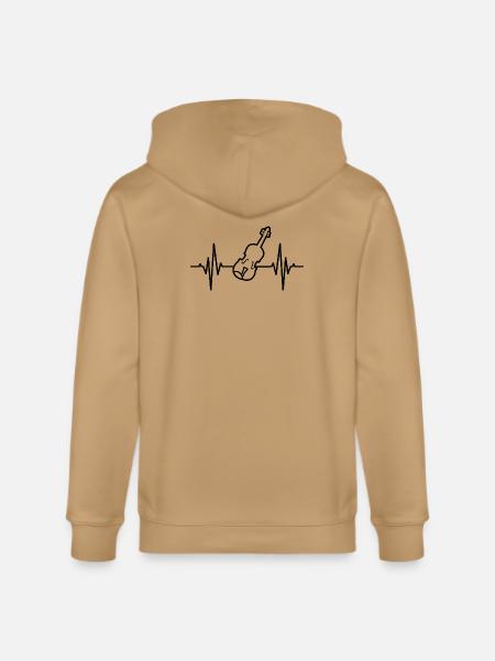 Violin ECG Heartline - Stanley/Stella Cultivator Organic Zip Hoodie -