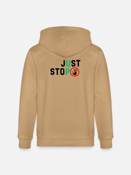 Just stop anything bad - Stanley/Stella Cultivator Organic Zip Hoodie - 