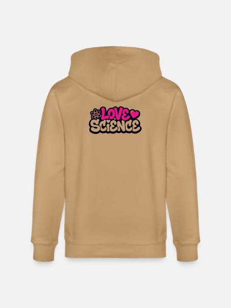 Love Science Schriftzug Logo - Stanley/Stella Cultivator Organic Zip Hoodie -