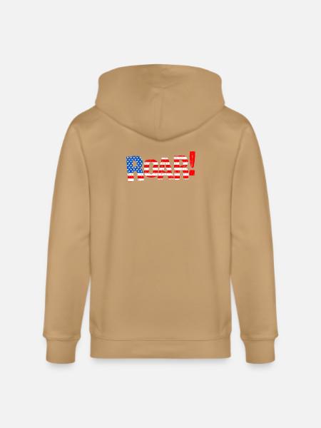 Patriotic USA Flag Illustration - Stanley/Stella Cultivator Organic Zip Hoodie -