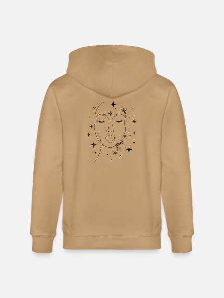 Face in Stardust - Stanley/Stella Cultivator Organic Zip Hoodie -