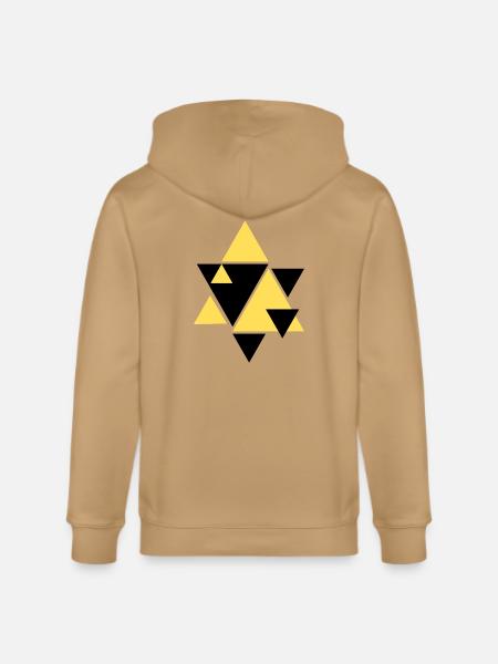 Geometric Golden Triangle Art - Stanley/Stella Cultivator Organic Zip Hoodie -