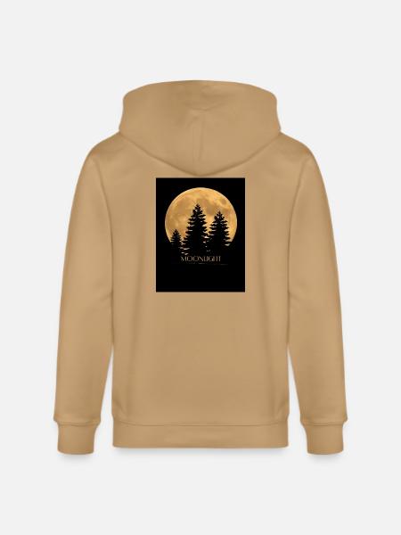 Moonlit Pines Silhouette - Stanley/Stella Cultivator Organic Zip Hoodie -