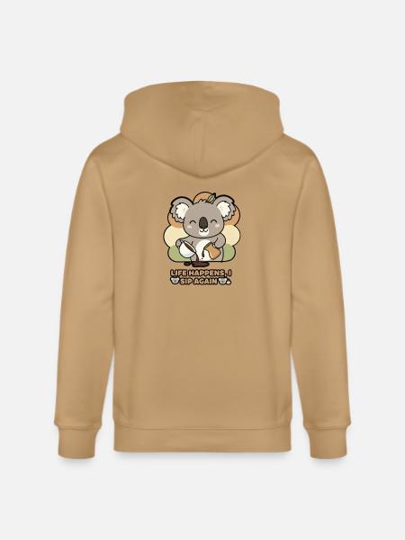 Koala Sips Again - Stanley/Stella Cultivator Organic Zip Hoodie -