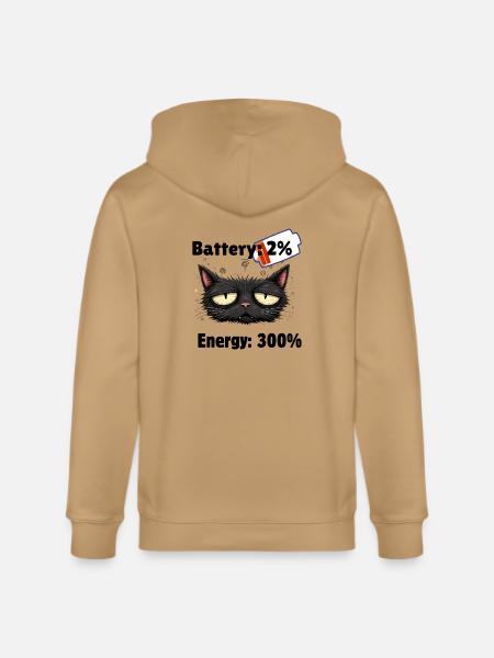 Battery 2% energyn300% - Stanley/Stella Cultivator Organic Zip Hoodie -