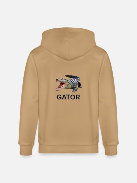 Gator shirt - Stanley/Stella Cultivator Organic Zip Hoodie - natural raw