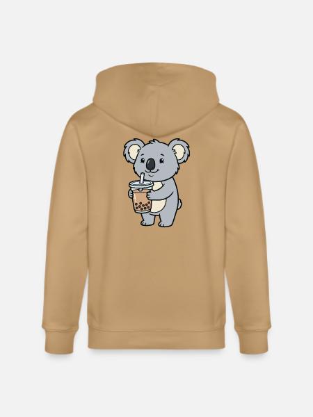 koala bubble tea - Stanley/Stella Cultivator Organic Zip Hoodie -