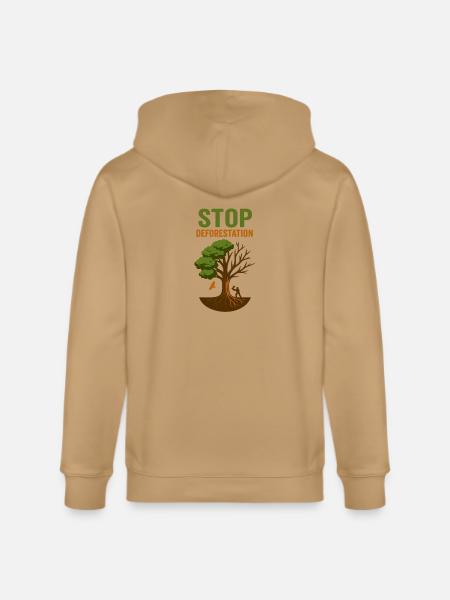 Environmental Conservation Deforestation Awareness - Stanley/Stella Cultivator Organic Zip Hoodie -