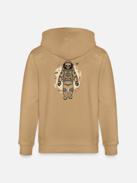 Cosmic Skull Astronaut - Stanley/Stella Cultivator Organic Zip Hoodie -
