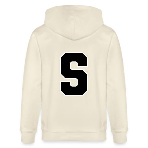Varsity Letter S Collegiate Alphabet Art - Stanley/Stella Cultivator Organic Zip Hoodie