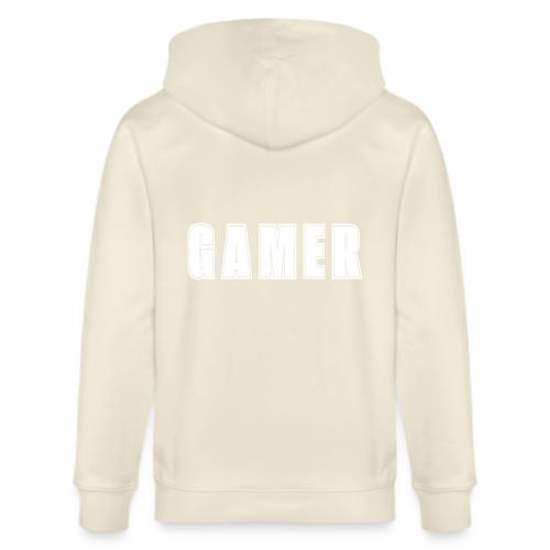 Gamer Collegiate White Text Design - Stanley/Stella Cultivator Organic Zip Hoodie