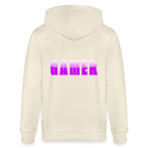 Gamer Purple Glossy Collegiate Design - Stanley/Stella Cultivator Organic Zip Hoodie