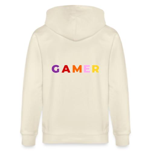 Multicolor GAMER Typography Design - Stanley/Stella Cultivator Organic Zip Hoodie