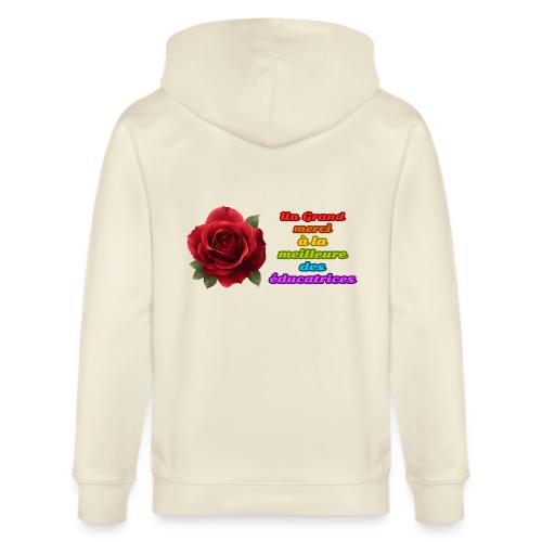 Thank You Educator: Pink and Rainbow Message - Stanley/Stella Cultivator Organic Zip Hoodie