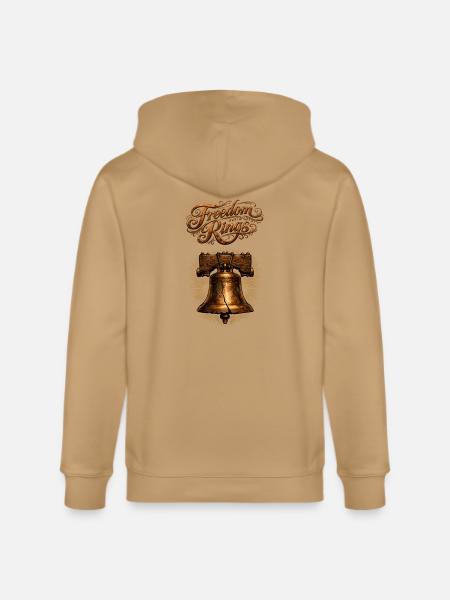 Freedom Bells: Rustic Bronze Emblem - Stanley/Stella Cultivator Organic Zip Hoodie - 