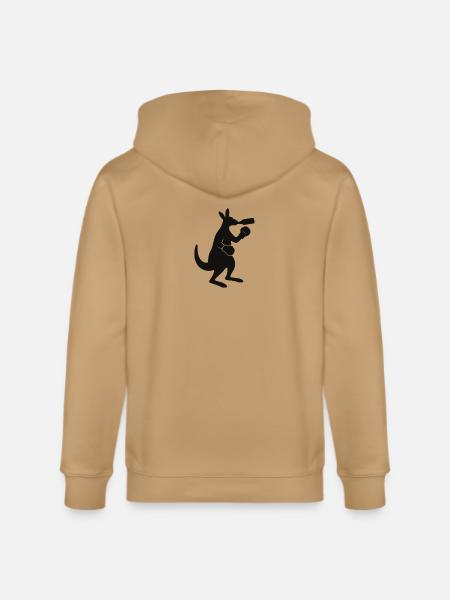 Kangaroo Sip Silhouette - Stanley/Stella Cultivator Organic Zip Hoodie -