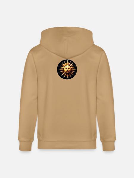 Golden Sun polygon art - Stanley/Stella Cultivator Organic Zip Hoodie -